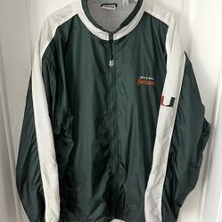 Vintage 90s MIAMI HURRICANES Windbreaker Lined Jacket Size XL