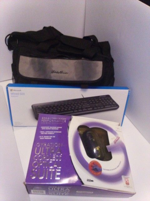 3 items Only $10! LAPTOP Case Tote Bag Travel - Microsoft Keyboard NEW Computer Cordless Mouse Optical Suite NEW IN BOX Apple Resale Flip EDDIE BAUER