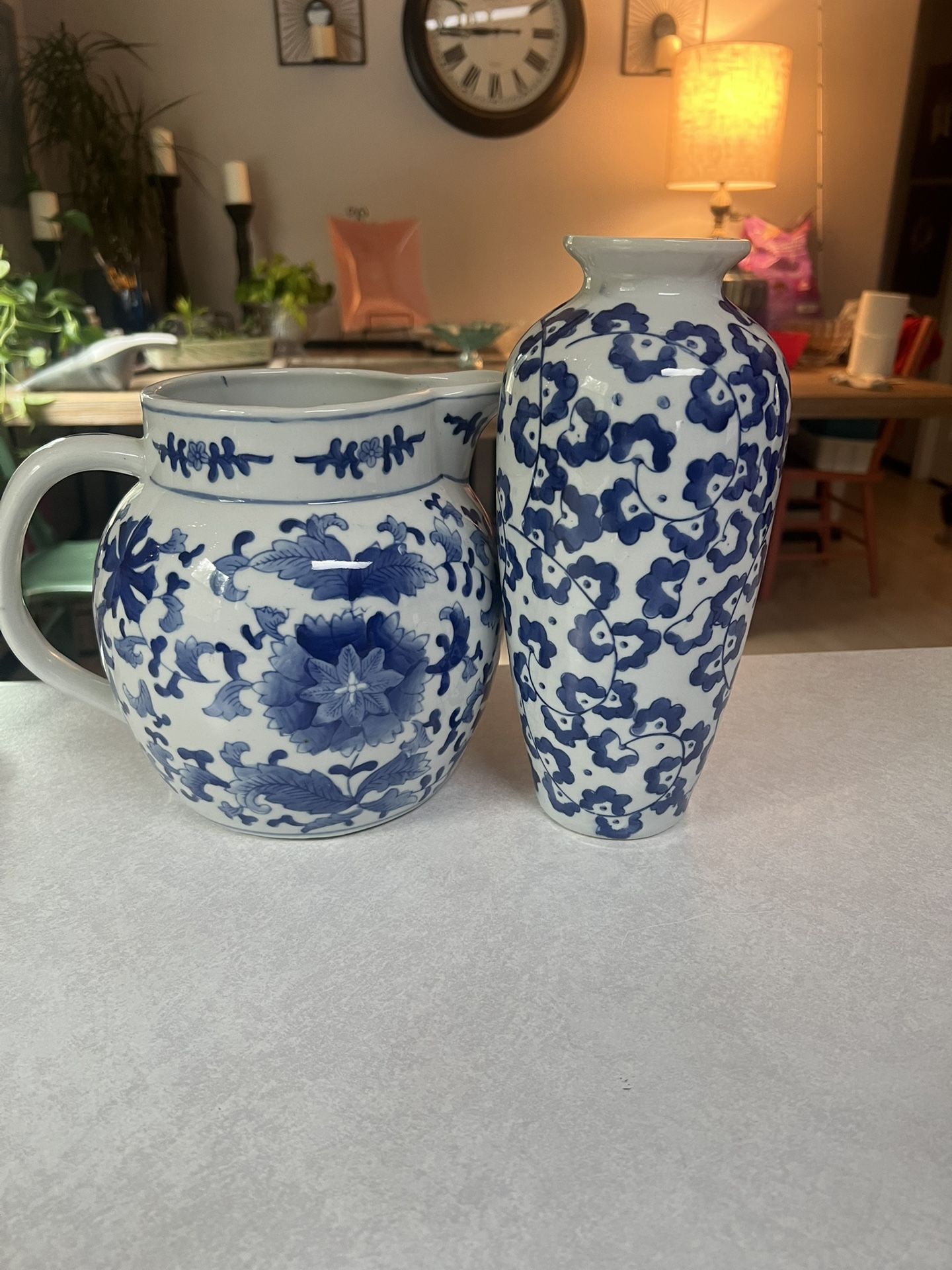 Antique Chinese Vase And Pitcher 