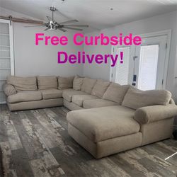 Free Curbside Delivery! Massive Sectional Couch