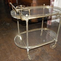 Antique French Bronze Bar Cart 1(contact info removed)s