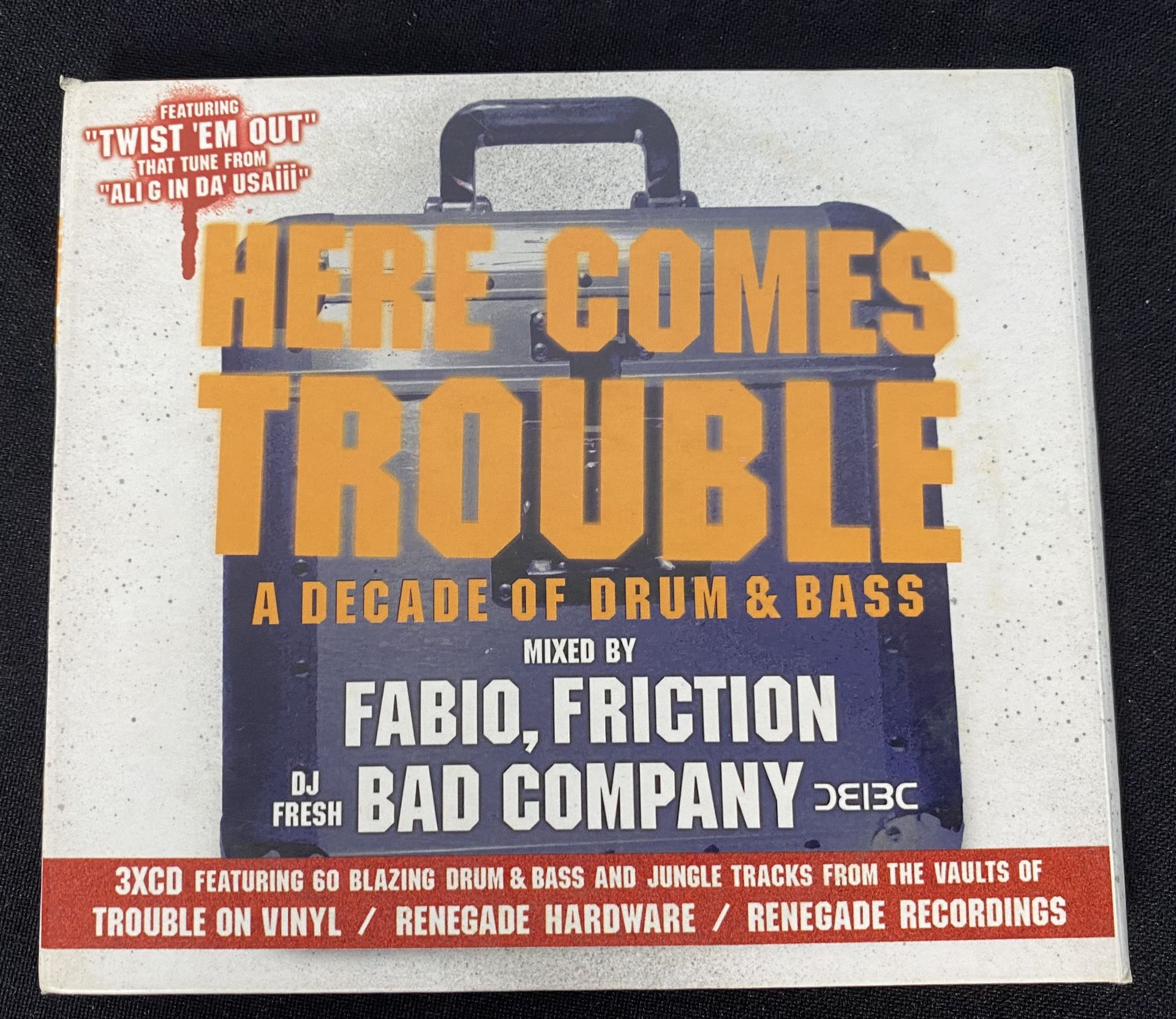 Here Comes Trouble 3 CD Set Trouble On Vinyl TOVLP04CD A Decade Of Drum & Bass UK Import (Rare Collectors Item!)