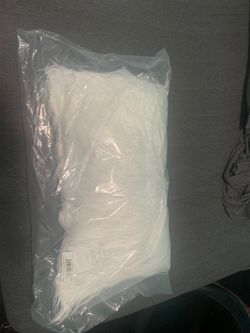 Bright white faux pillow