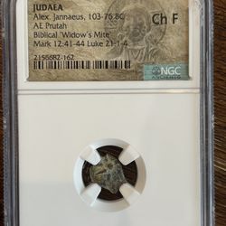 Biblical “Widow’s Mite” Coin – 103-76 BC NGC Slab