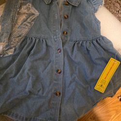 Infant Faux Denim Dress 