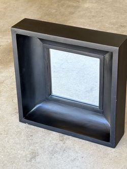 Black Wood Shadow Box Mirror size 16”x16” only $10!!!