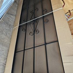 BLACK STEEL SURFACE SECURITY DOOR WITH SCREEN....36" x 80".....NEW.....$ 200