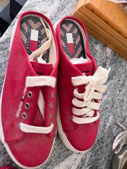 Tommy Hilfiger Red Canvas Sneakers