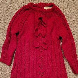Baby Girls 12 Month Red Knit Sweater Dress