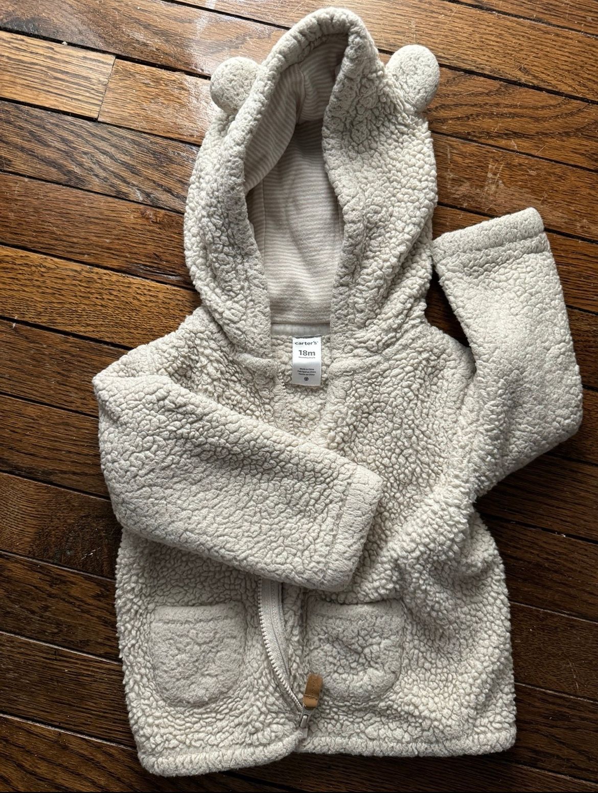 Carter’s Sherpa zip-front hooded jacket 18M