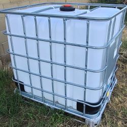 275 Gallon water tank tote IBC rinsed metal cage Gal G