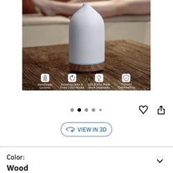 🆕 In 📦 200ML Ceramic Essential Oil Diffuser-Ultrasonic Aromatherapy&Humidifier with7️⃣Color LED Lights,Auto ShutOff,Wood Grain Base,1️⃣H3️⃣H6️⃣H Tim