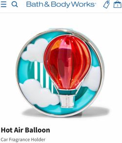 Super Cute! BATH & BODY WORKS ✨🎈☁️HOT AIR BALLOON🎈☁️✨Visor & Vent Clip Car Fragrance Holder