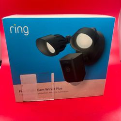 Ring Floodlight Cam Wired Plus 1080p Outdoor WiFi Camera with Night Vision Black