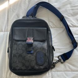 Coach Men’s Track Pack In Signature Canvas