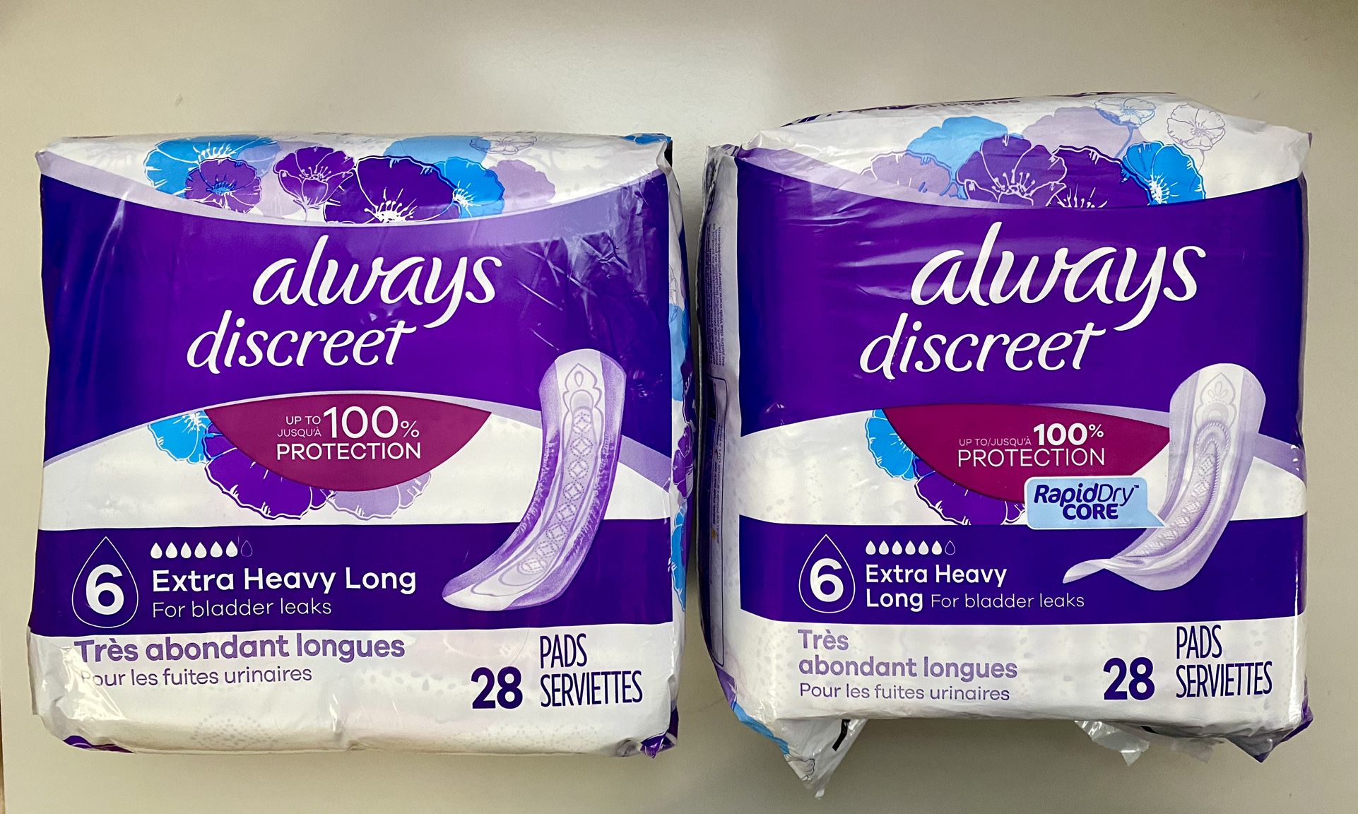Always Discreet extra heavy long pads 