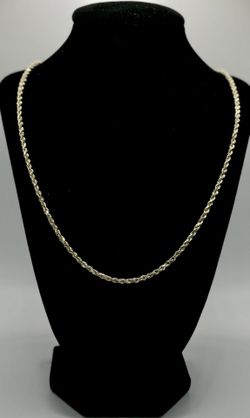 14kt Gold Solid Rope 22”