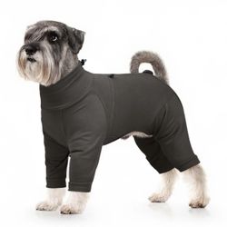 LeleTail Dog Pajamas With Zipper Back, Adjustable Long Sleeve Pjs For Small Dogs, Anti-Licking Recovery Suit For Dogs After Surgery, Comfy Pet Onesie