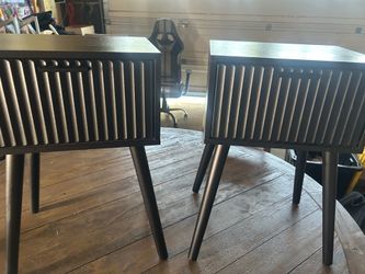 Black end tables with storage