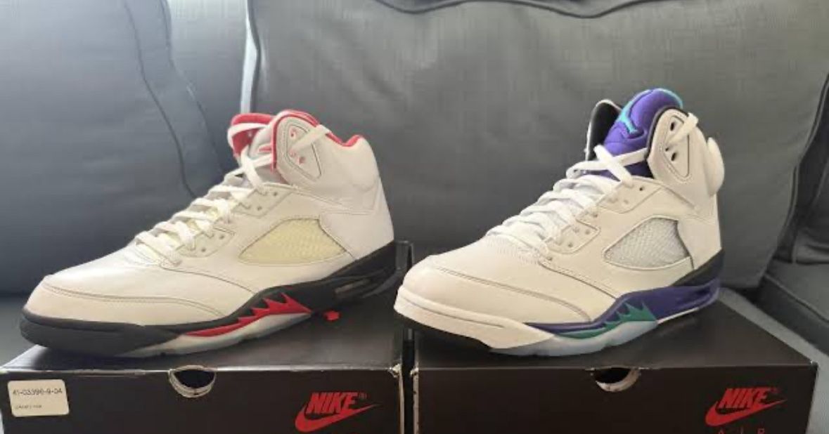 Jordan 5 ds fair red and grapes sz10.5 