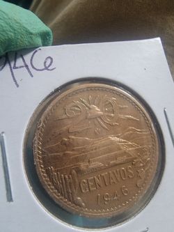 1946 Mexico 20 Centavos Coin
