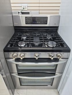 Lg gas stove 5 Burner 30 inches double oven