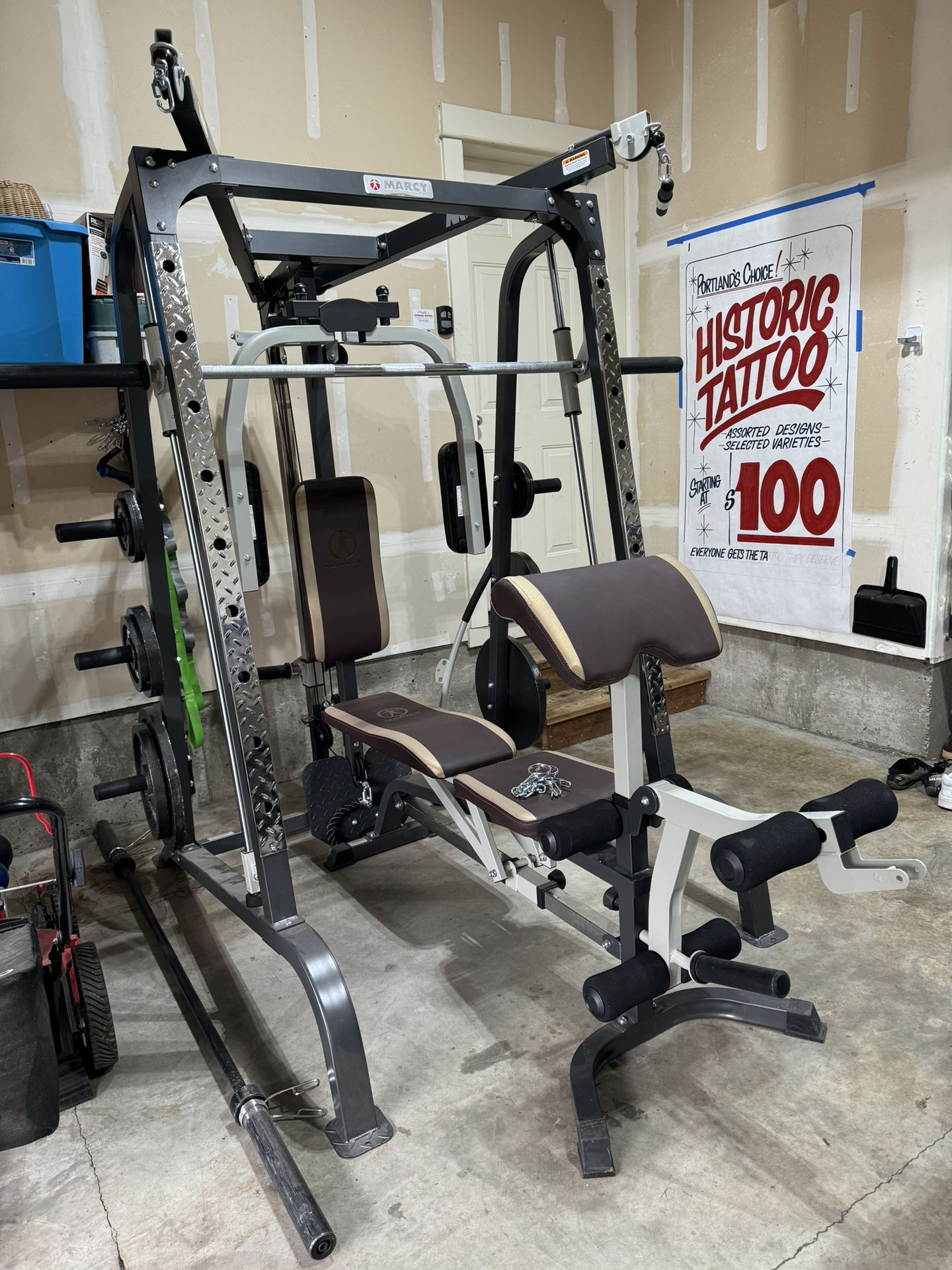 Marcy Elite Home Gym With Plates And Barbell