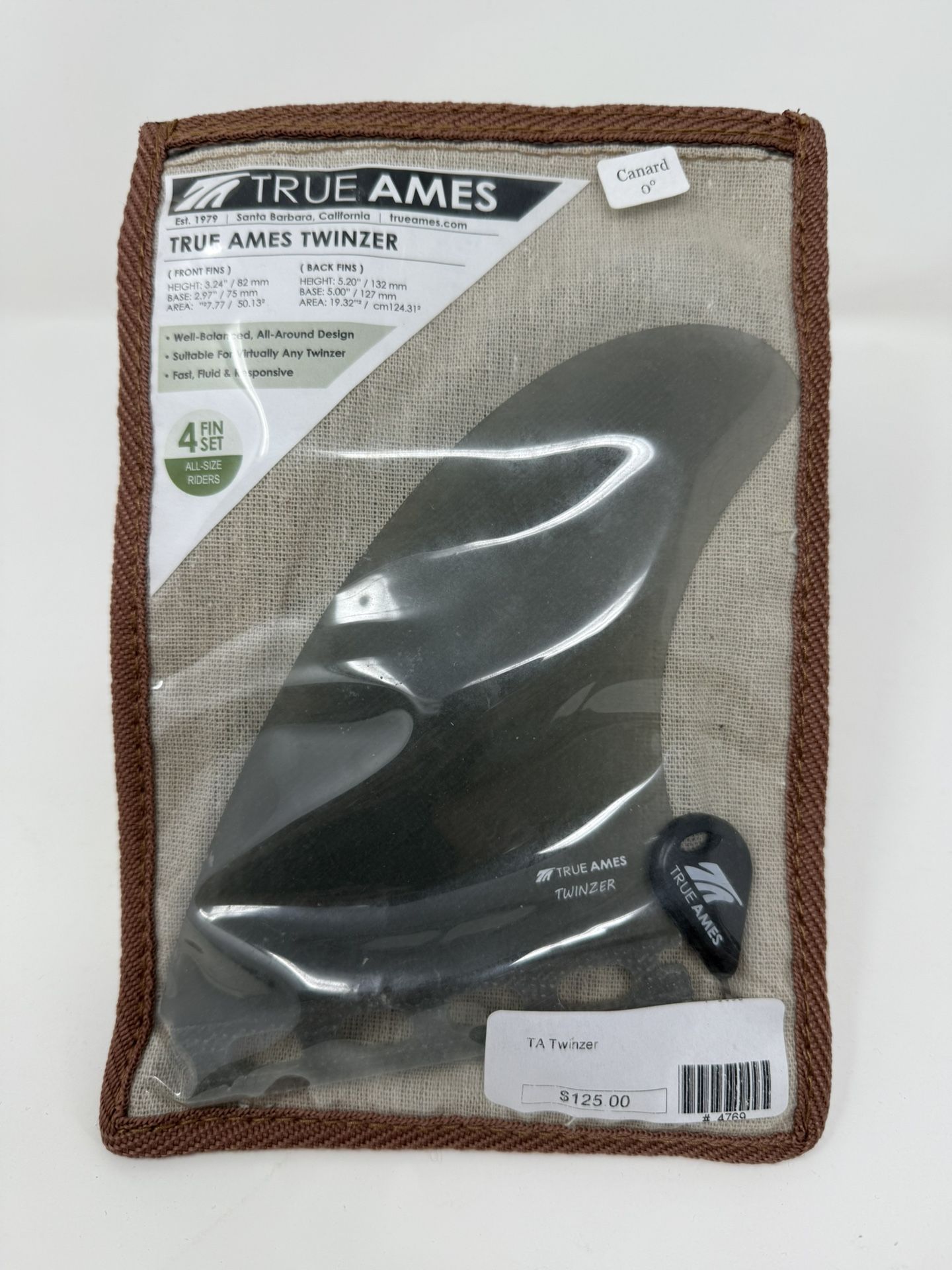 *New True Ames Twinzer Surfboard Fin Set