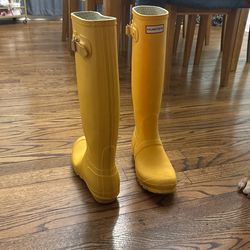 Tall Yellow Hunter Boots 