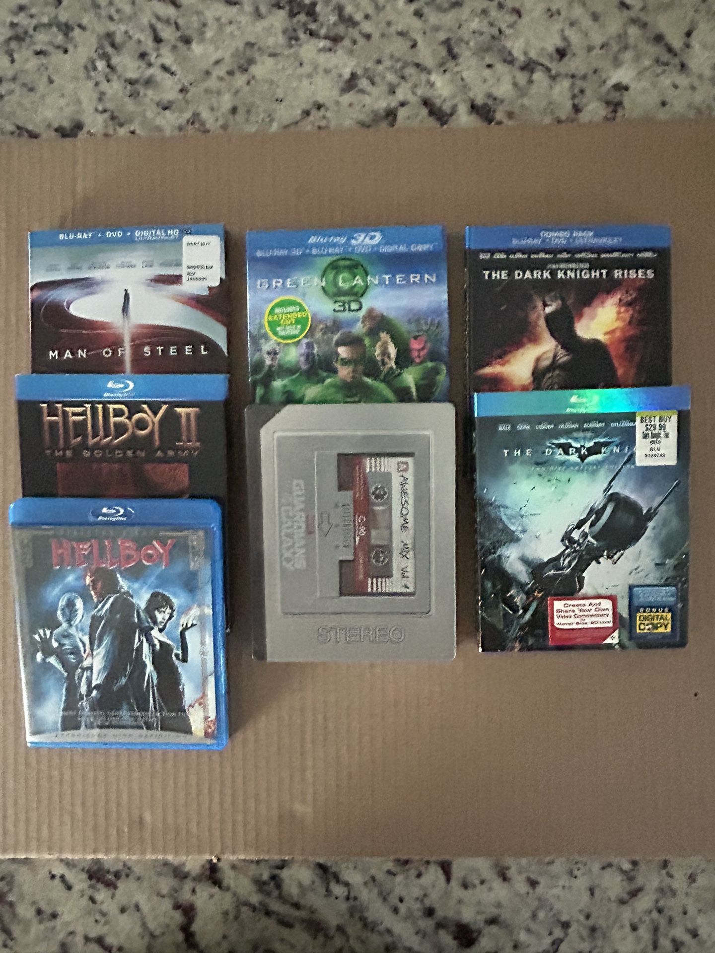 “BLU RAY” Lot:(7) Movies. Batman, Hellboy, Green Lantern, Superman, Metal Jacket-Guardians! MINT!!!😎