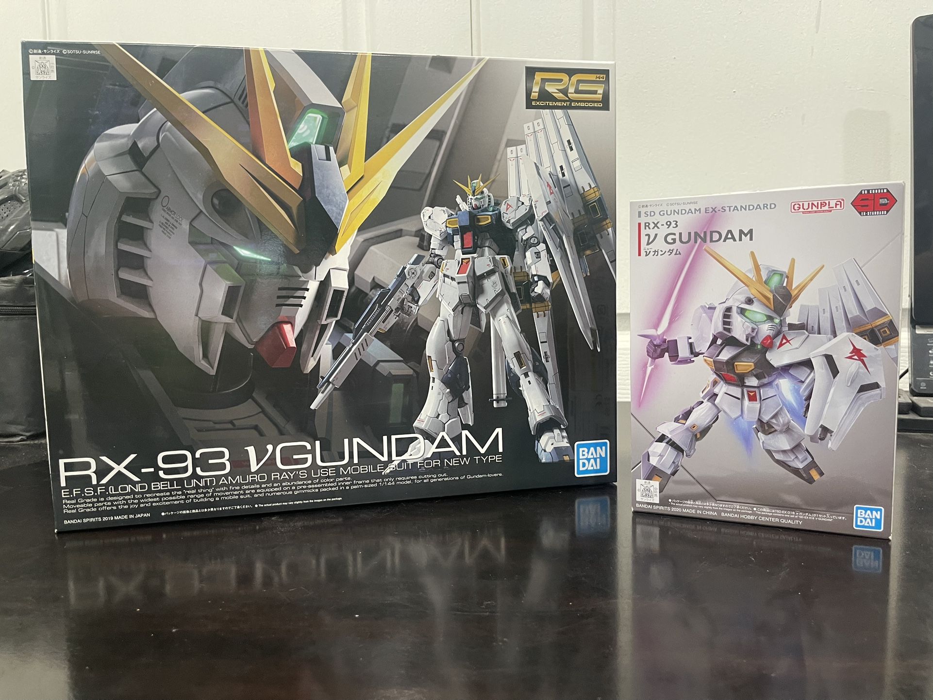 RG and SD RX-93 Gundam Model Kit Bundle