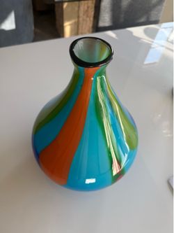 Beautiful colorful glass vase