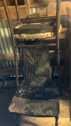 Heavy metal palm chairs (2)