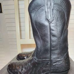 Cody James 1978 Chapman Full Quill Ostrich Western Boots Round Toe Men Sz 9.5 EE