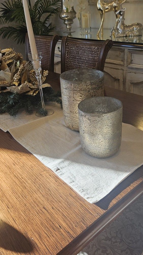 Glass Candle Vases (Set of 2)