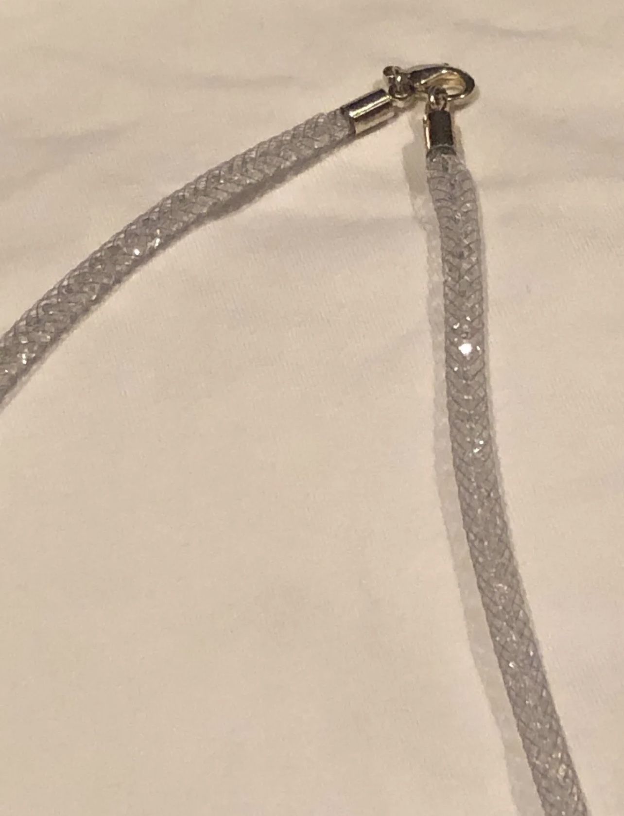 Sparkling Crystal White Mesh 8" Bracelet or Anklet 