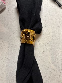12 vintage brass flower rings