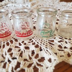 Vintage Dairy Cream Creamer Milk Bottle 4 Mini.