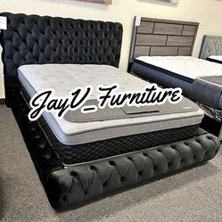 NEW QUEEN BED FRAME WITH MATTRESS