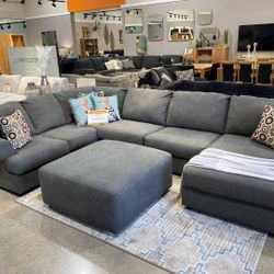 Jayceon Steel Sectional Oversized Ashley Brand New Couch 