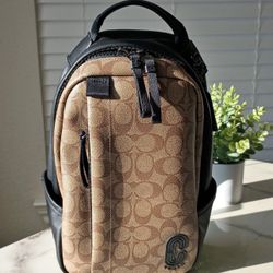 *Like New* Coach Unisex Crossbody Backpack – Tan and Black