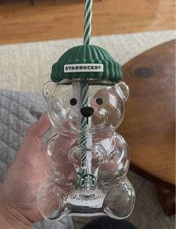Limited Edition Starbucks Bear Glass Cup 