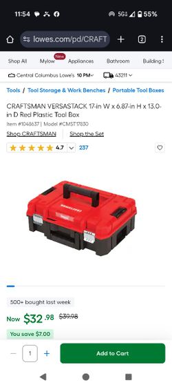 Versastack Toolbox Craftsman Pick Up Only