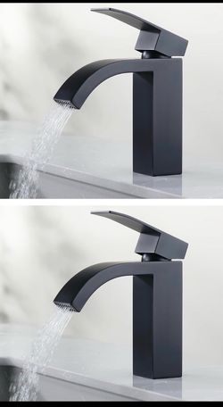 2-pack Black Bathroom Sink Faucet One Hole Faucet Single Handle 1 Hole Vanity 【SUS304 Stainless Steel 】 Faucets for Bathroom Sink Matte Black Bathroom
