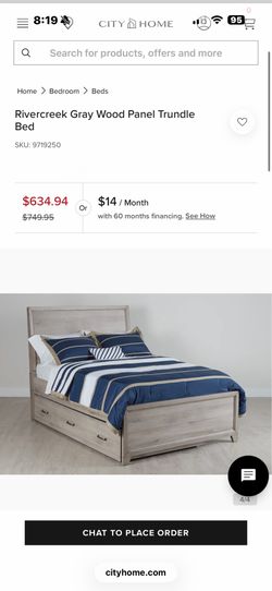 Full size bed with twin trundle
