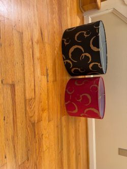 2 Fabric Lamp Shades