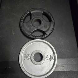 Mismatched 10lb Olympic Weight Plates-