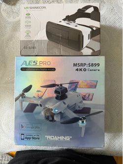 Brand New AE5 Pro 4K Camera Drone + VR Shinecon VR Headset Bundle