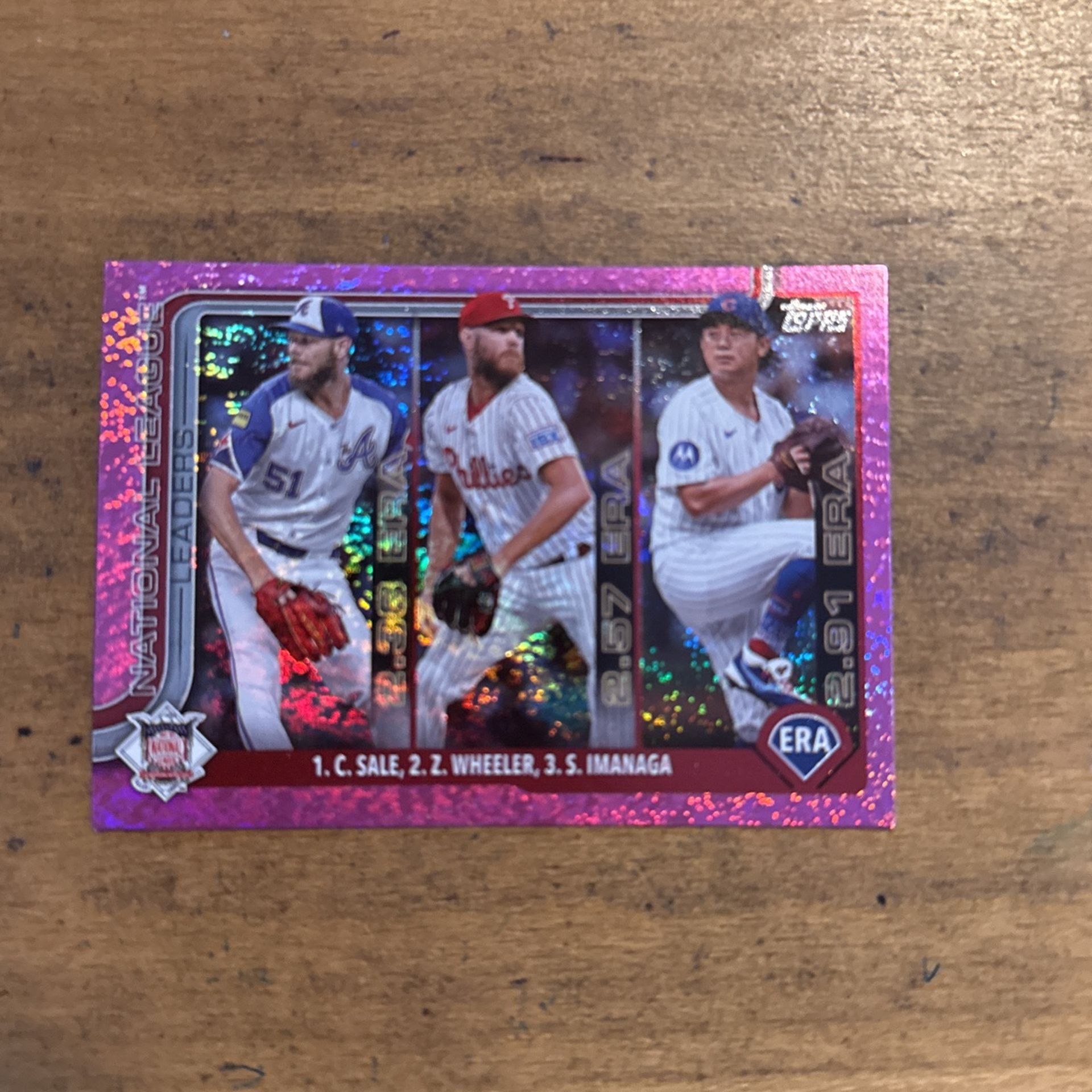 2025 TOPPS 2024 ERA LEADERS PINK FOIL CARD