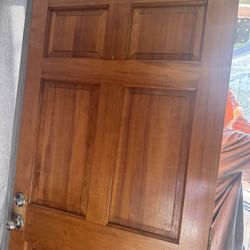 Wood front door